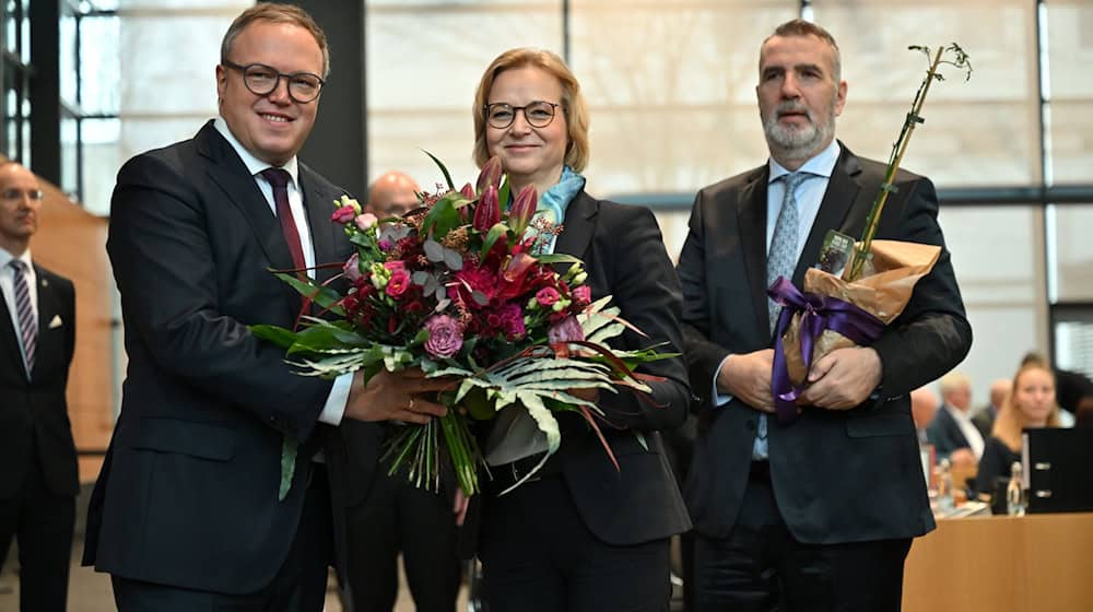 Die ersten Ministernamen der neuen Thüringer Brombeer-Koalition werden genannt / Foto: Martin Schutt/dpa