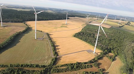 Thüringer Windräder produzieren pro Jahr etwa vier Milliarden Kilowattstunden Strom. (Archivfoto) / Foto: Bodo Schackow/dpa