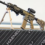 Das Sturmgewehr des Modells CR223 bei einer Präsentation von Haenel im Jahr 2021.  / Foto: Wolf von Dewitz/dpa
