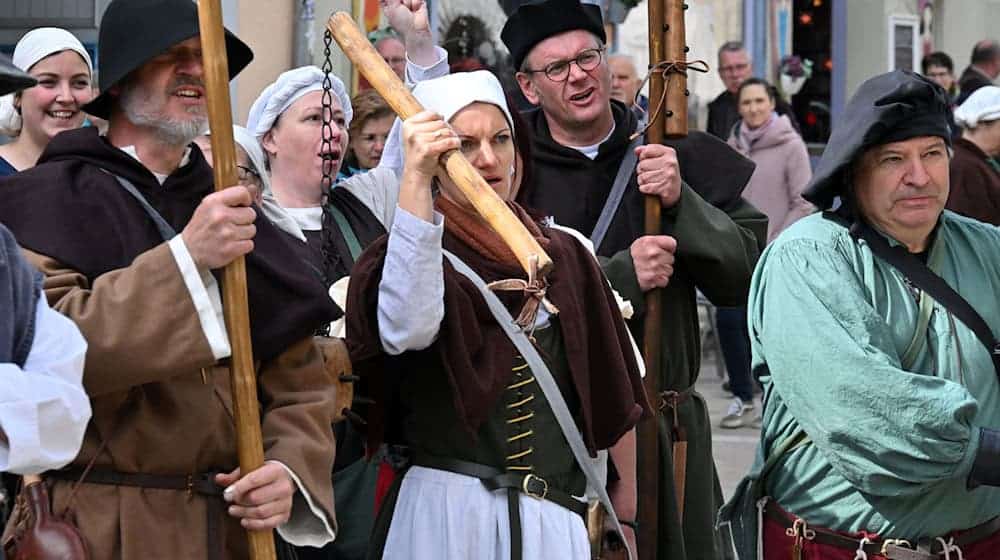 Zweiter Teil der Landesausstellung zum Bauernkrieg in Bad Frankenhausen.  / Foto: Martin Schutt/dpa