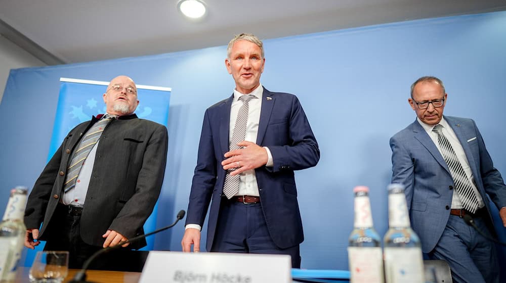 Höcke sieht Gutachten auch als wichtig für Rechtsstreit der Bundes-AfD.  / Foto: Kay Nietfeld/dpa