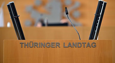 Im Thüringer Landtag diskutieren die Fraktionen über ein mögliches AfD-Verbotsverfahren. (Archivbild) / Foto: Martin Schutt/dpa