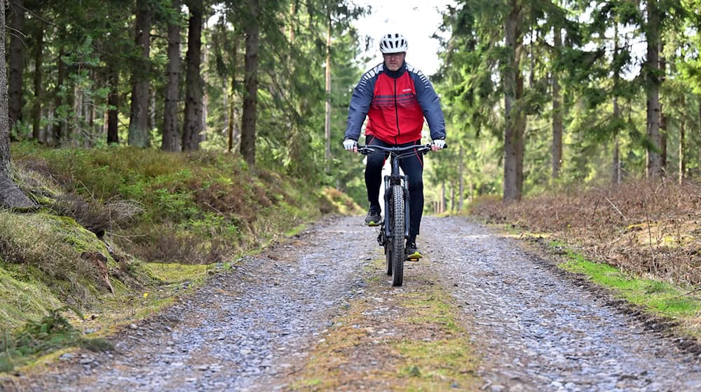 Bei den neuen Mountainbike-Strecken werden mehrere Höhenmeter überbrückt. (Archivbild) / Foto: Martin Schutt/dpa
