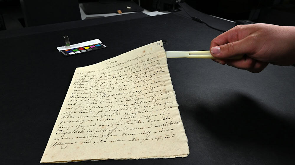 Historische Zeitzeugnisse wie diese Goethe-Handschrift gibt es zahlreiche im Goethe- und Schiller-Archiv in Weimar. (Symbolbild) / Foto: Martin Schutt/dpa