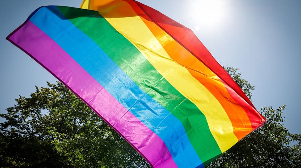 In Nordhausen zogen beim ersten dortigen Christopher Street Day nach Organisatorenangaben zwischen 300 und 400 Menschen durch die Stadt. (Archivbild) / Foto: Focke Strangmann/dpa