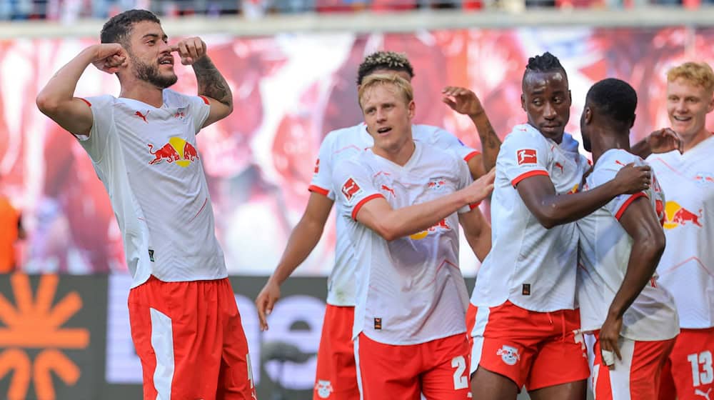 Zumindest ab und zu ließ Leipzig die Muskeln spielen.  / Foto: Jan Woitas/dpa