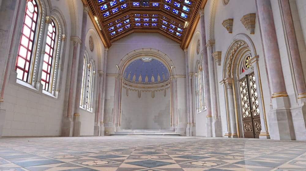 Auch historischen Bodenbeläge aus Marmor und bunten Originalfliesen wurden bei der Sanierung der Kapelle restauriert und eingebaut. (Archivbild) / Foto: Martin Schutt/dpa