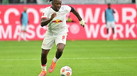 Johan Bakayoko traf für RB Leipzig auch im Testspiel gegen Dukla Prag. (Archiv) / Foto: Swen Pförtner/dpa