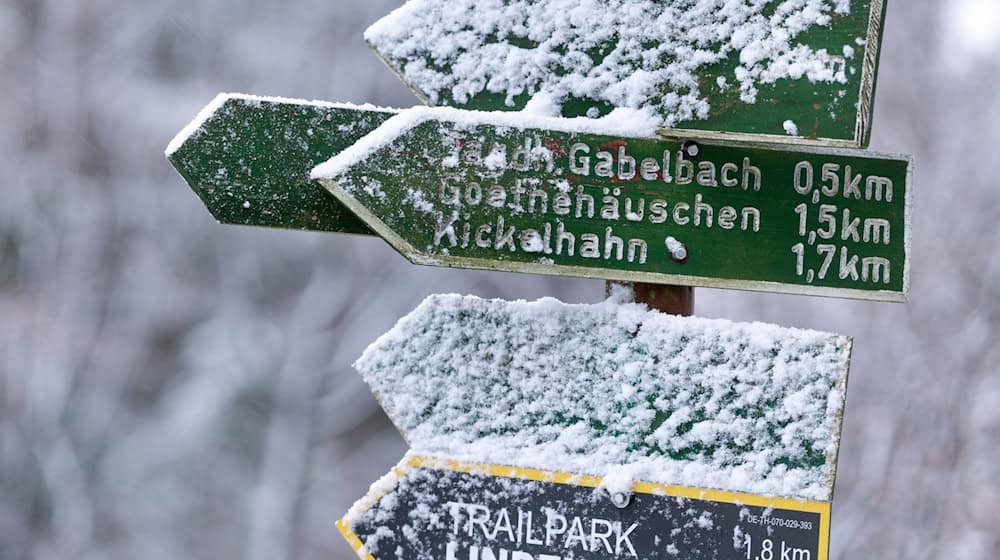 Schneedecke und gespurte Langlaufrouten in Teilen des Thüringer Waldes (Symbolfoto). / Foto: Michael Reichel/dpa