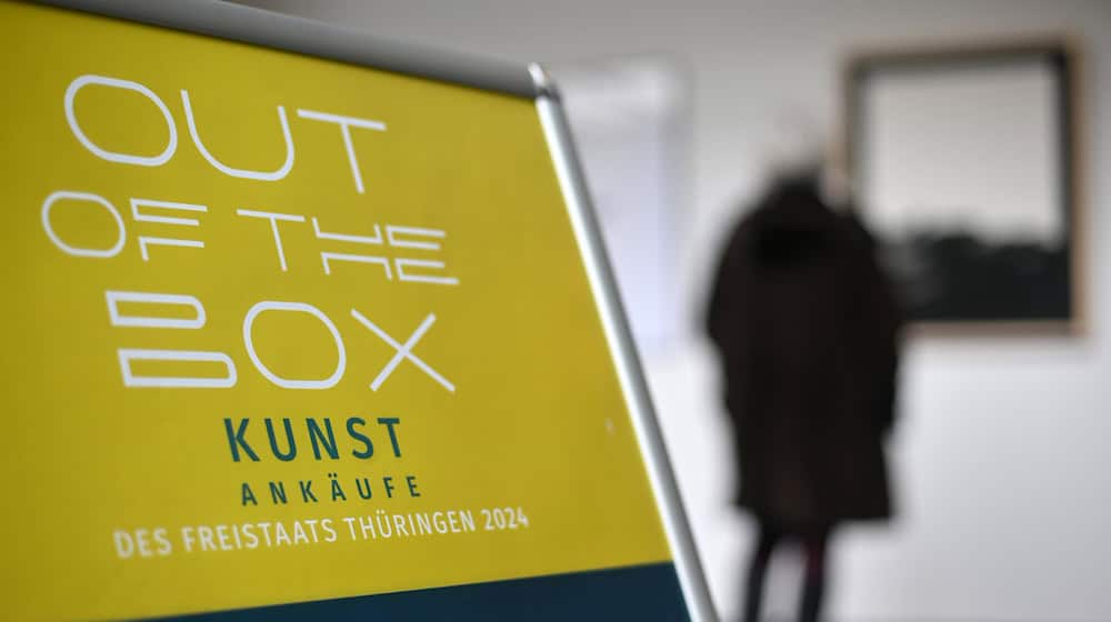 Bis zum 11. Januar sind die Werke von 46 Kunstschaffenden im Landtag zu sehen.  / Foto: Martin Schutt/dpa