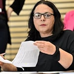 Die Thüringer Linke-Abgeordnete Katharina König-Preuss sieht im Scheitern des «Hammerskins»-Verbots ein Versagen deutscher Behörden. (Archivbild) / Foto: Martin Schutt/dpa