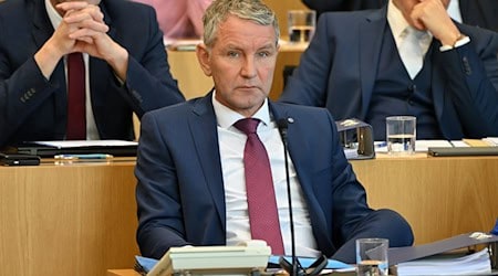 Viel Kritik von AfD-Fraktionschef Björn Höck am Thüringer Doppelhaushalt für die nächsten beiden Jahr.  / Foto: Martin Schutt/dpa