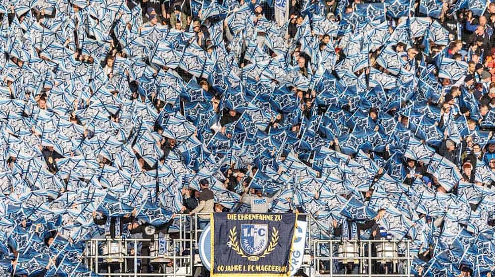 Zum 60. Vereinsgeburtstag wurde im gesamten Stadion gefeiert / Foto: Andreas Gora/dpa