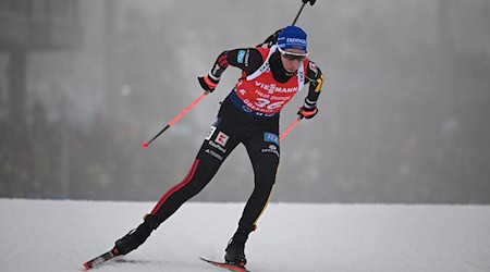 Franziska Preuß war in Oberhof beste Deutsche. / Foto: Hendrik Schmidt/dpa