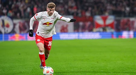  Timo Werner gehört trotz des angedachten Wechsels zum Leipziger Trainingslager-Aufgebot. (Archivbild) / Foto: Jan Woitas/dpa