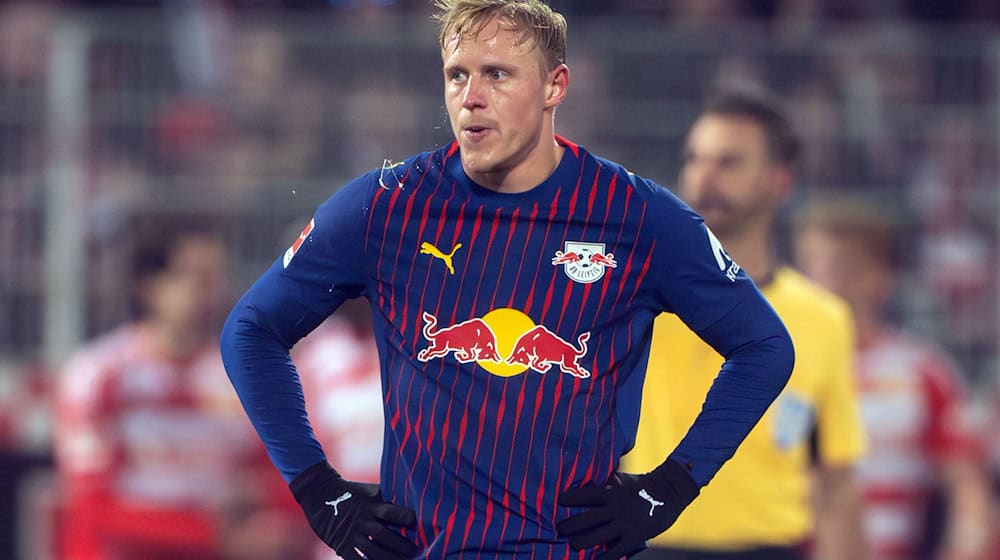 Xaver Schlagers Vertrag bei RB Leipzig läuft im Sommer aus. (Archivbild) / Foto: Soeren Stache/dpa