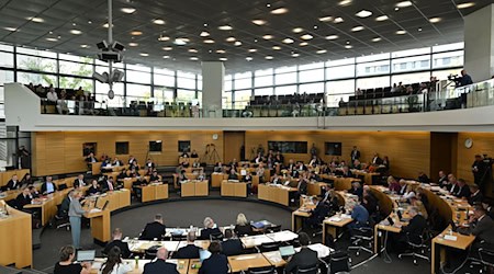 Im Thüringer Landtag sind die Mehrheitsverhältnisse kompliziert. (Archivbild) / Foto: Martin Schutt/dpa
