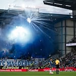 Der 1. FC Magdeburg muss einen sechsstelligen Betrag für das Verhalten seiner Anhänger zahlen. (Archivbild) / Foto: Marius Becker/dpa