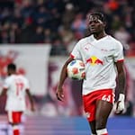 Leipzigs Castello Lukeba könnte nach seiner Verletzung in München wieder auflaufen. (Archivbild) / Foto: Jan Woitas/dpa