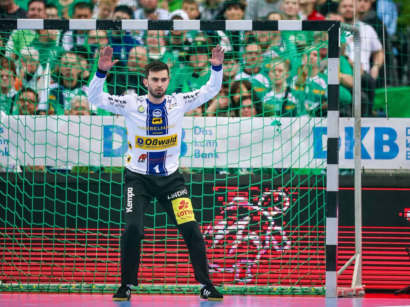 Matija Spikic war auch gegen den HC Erlangen ein starker Rückhalt. (Archivbild) / Foto: Jan Woitas/dpa