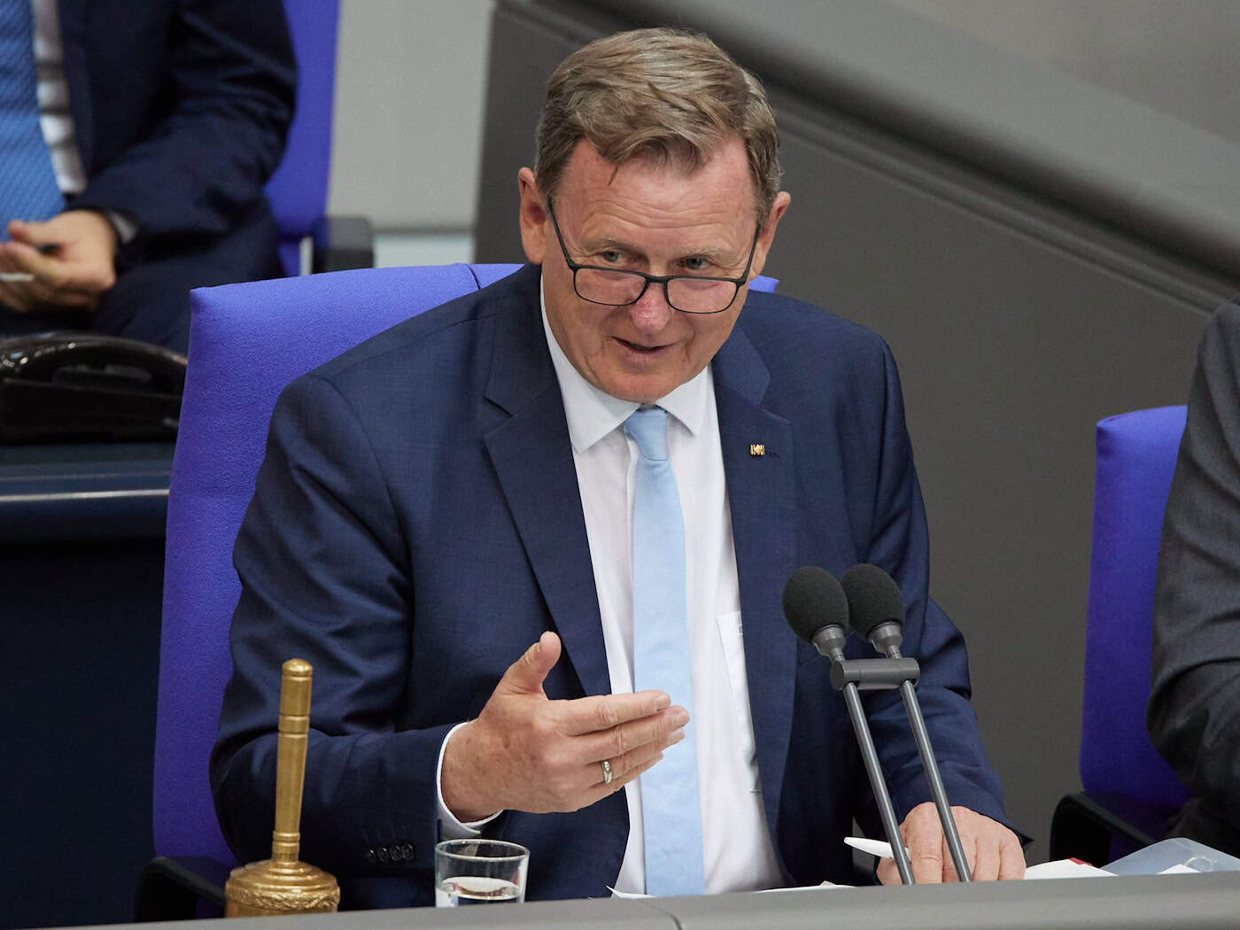 Thüringens Ex-Ministerpräsident und Vize-Bundestagspräsident Bodo Ramelow (Linke) ruft mit drei weiteren bekannten Thüringer Abgeordneten zu einem Demokratiefest in Erfurt auf. Anlass ist ein Bundesparteitag der AfD in der Thüringer Landeshauptstadt. (Archivbild) / Foto: Jörg Carstensen/dpa