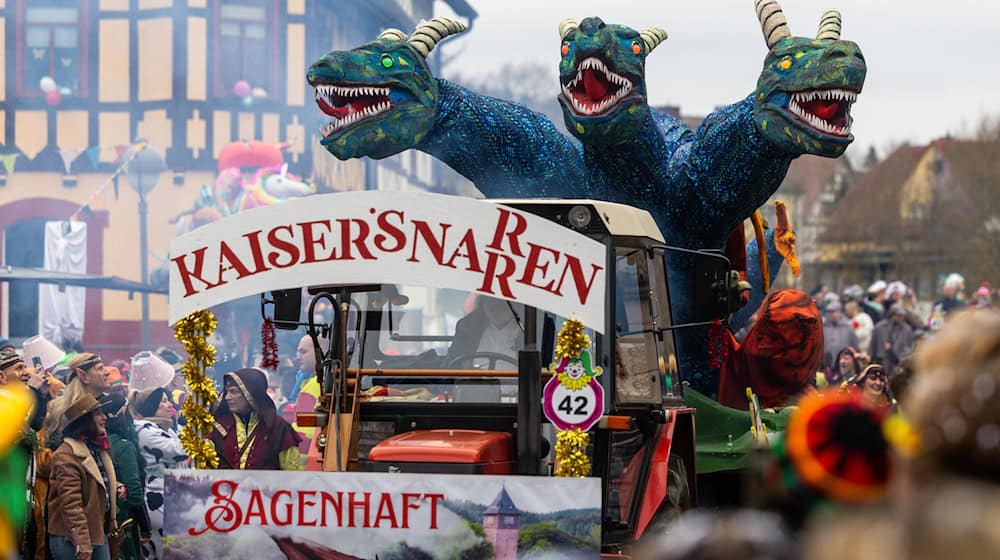 In Wasungen hat der Straßenkarneval lange Tradition. (Archivbild) / Foto: Michael Reichel/dpa