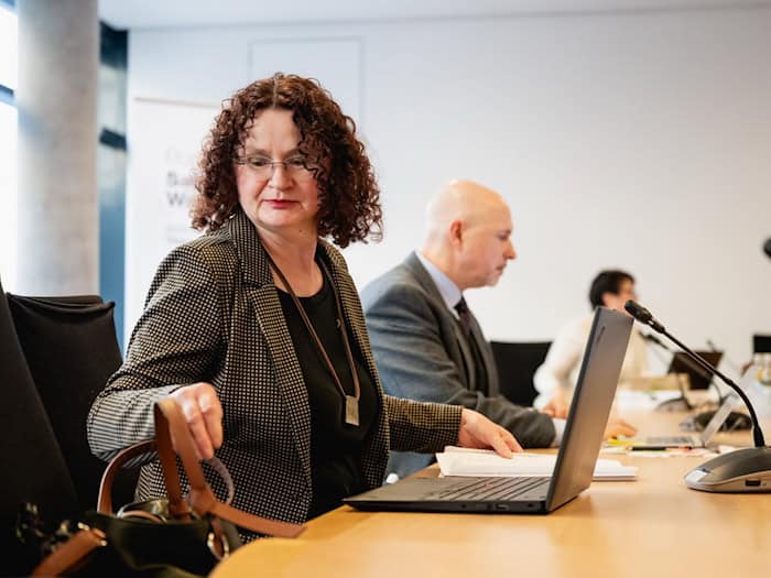 Die neue BSW-Fraktionschefin Sigrid Hupach war maßgeblich am Aufbau des Thüringer Landesverbands beteiligt. / Foto: Jacob Schröter/dpa