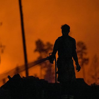 In Thüringen wütete im Sommer 2025 auf der Saalfelder Höhe das bis dahin größte Feuer der aktuellen Waldbrandstatistik. (Archivbild) / Foto: Daniel Vogl/dpa