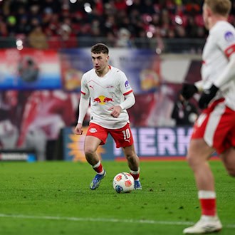 Brajan Gruda (l) kam ind er Winterpause aus England nach Leipzig. / Foto: Jan Woitas/dpa