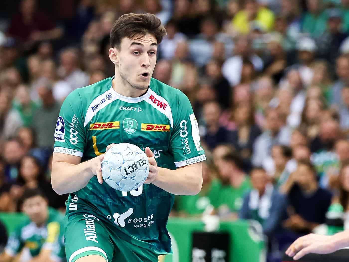 Matej Klima und die Handballer des SC DHfK Leipzig blieben im Bundesliga-Heimspiel gegen den VfL Gummersbach chancenlos. (Archivbild) / Foto: Jan Woitas/dpa