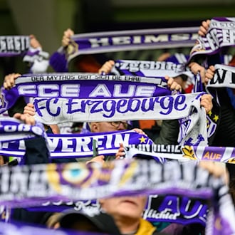 Der FC Erzgebirge Aue hält die finanzielle Potenz auch nach dem Abstieg hoch. (Archivbild) / Foto: Robert Michael/dpa