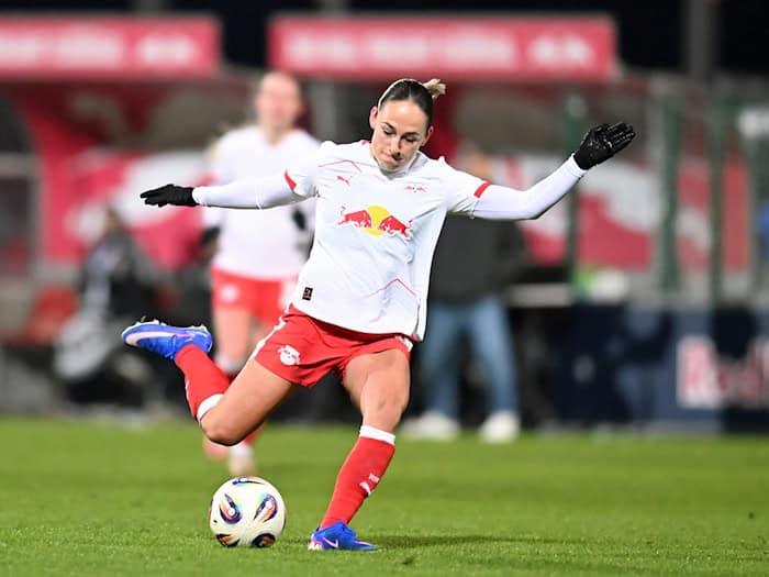 Gina Chmielinski hatte RB Leipzig in Wolfsburg in Führung gebracht. (Archivbild) / Foto: Jennifer Brückner/dpa