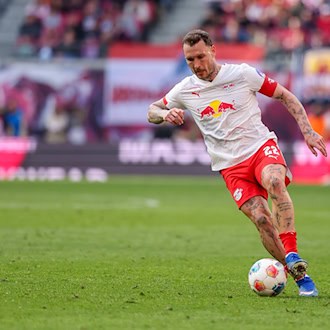 David Raum geht bei RB Leipzig in sein letztes Vertragsjahr. (Archivbild) / Foto: Jan Woitas/dpa