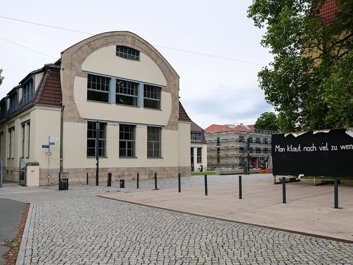 Die Unesco-Welterbestätte Van-de-Velde-Bau in Weimar, heute Teil der Bauhaus-Universität. / Foto: Jan Woitas/dpa