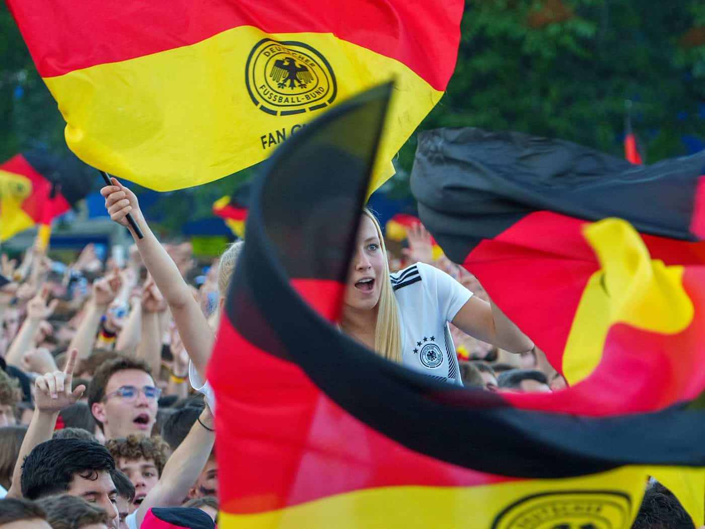 Das Public Viewing bei Fußball-Meisterschaften fällt in Thüringen in der Regel nicht so groß aus wie in anderen Bundesländern. / Foto: Andreas Arnold/dpa