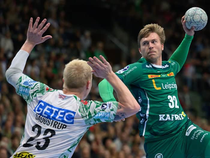 Franz Semper und die Bundesliga-Handballer des SC DHfK Leipzig kassierten eine knappe Niederlage in Lemgo. (Archivfoto) / Foto: Hendrik Schmidt/dpa