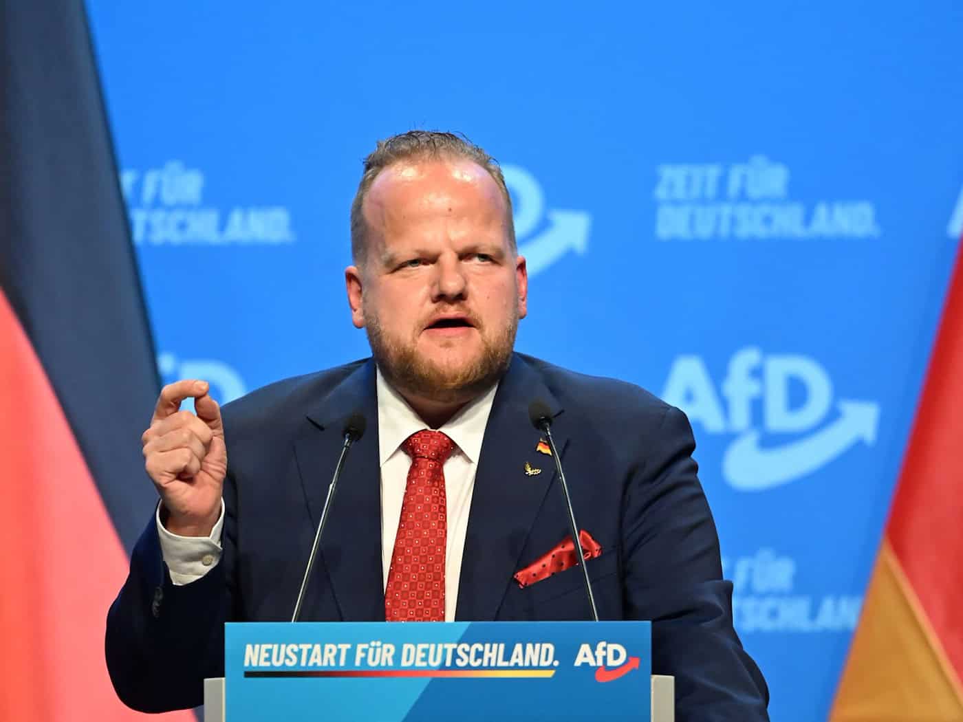 Neues Mitglied im AfD-Bundesvorstand ist Sven Tritschler aus Nordrhein-Westfalen.  / Foto: Katharina Kausche/dpa