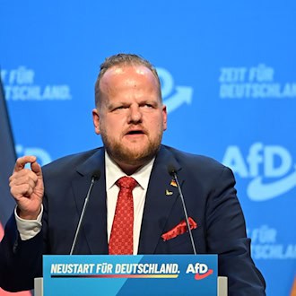 Neues Mitglied im AfD-Bundesvorstand ist Sven Tritschler aus Nordrhein-Westfalen.  / Foto: Katharina Kausche/dpa