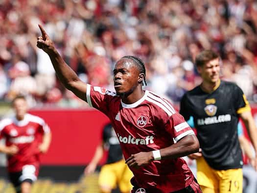 Mohamed Ali Zoma schießt 1. FC Nürnberg zum 3:0-Sieg gegen Dynamo Dresden