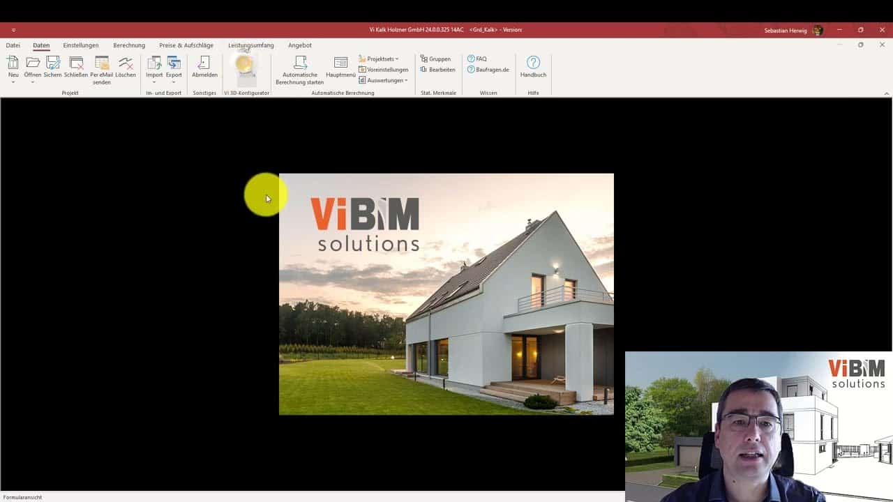 Vi - Die Oberfläche des Vi BIM-Konfigurators Teil 1