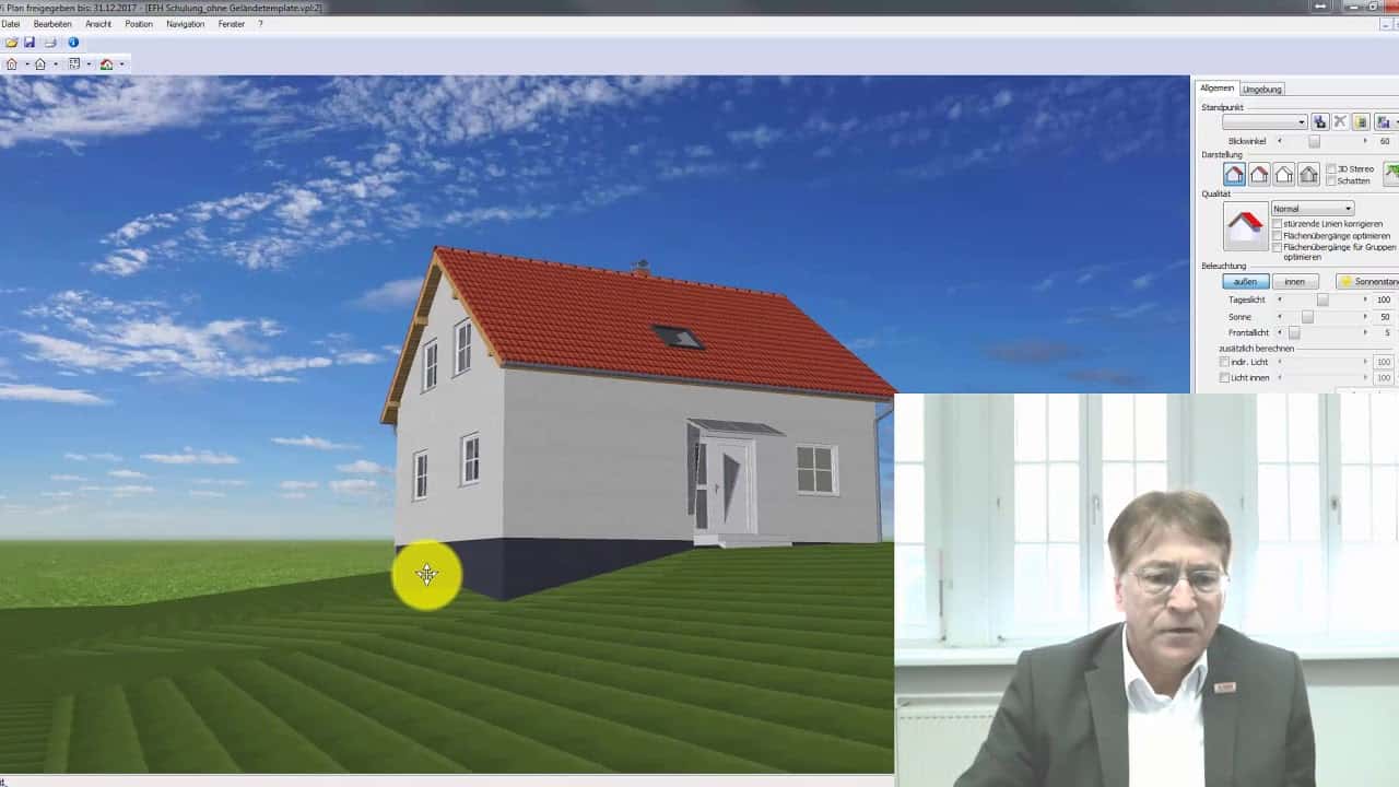 3D Grundstück oder Geländescheibe darstellen
