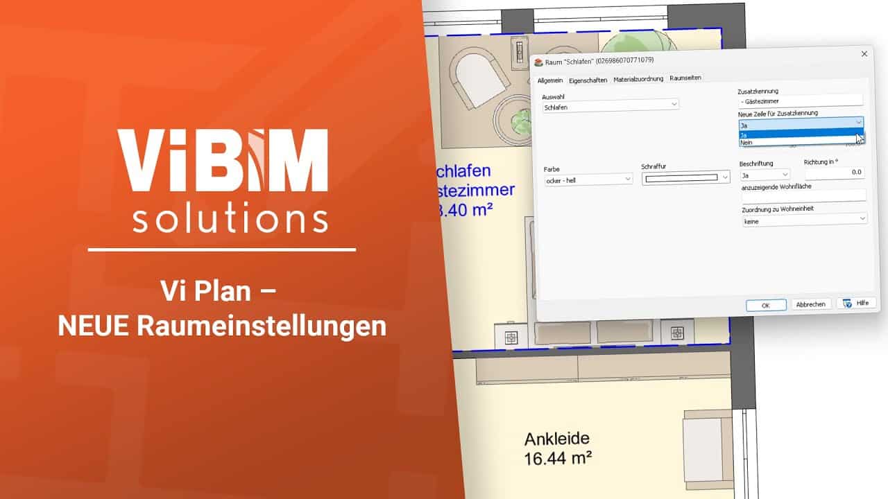Vi Plan - NEUE Raumeinstellungen