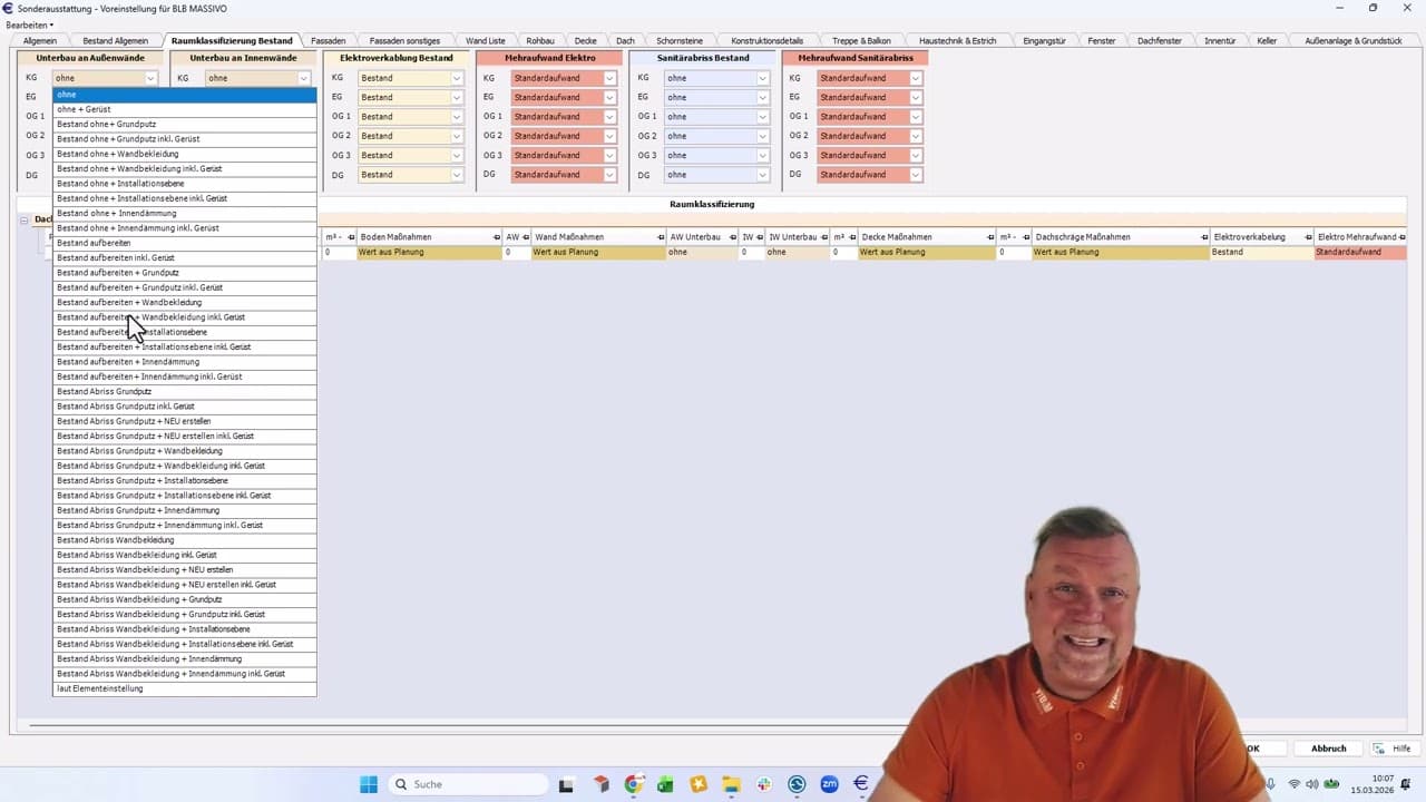 Sonderausstattung - Bauen im Bestand -Raumklassifizierungen Teil 1