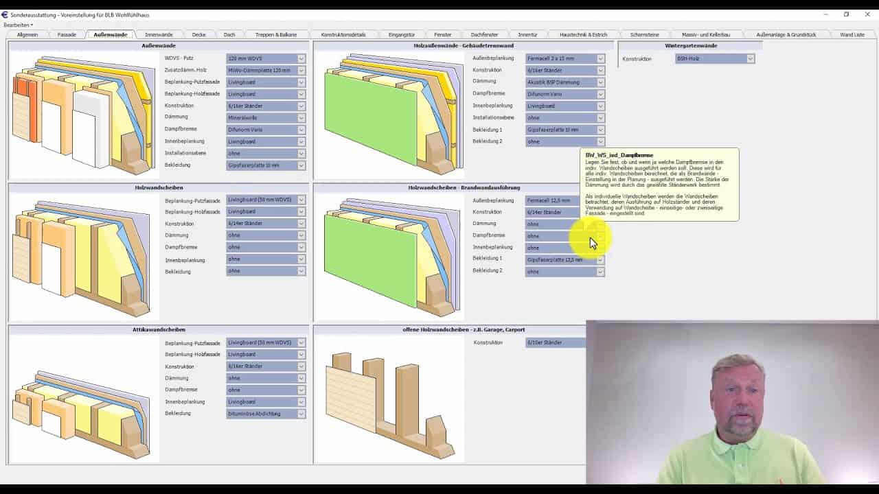 Sonderausstattung HOLZNER - Außenwände