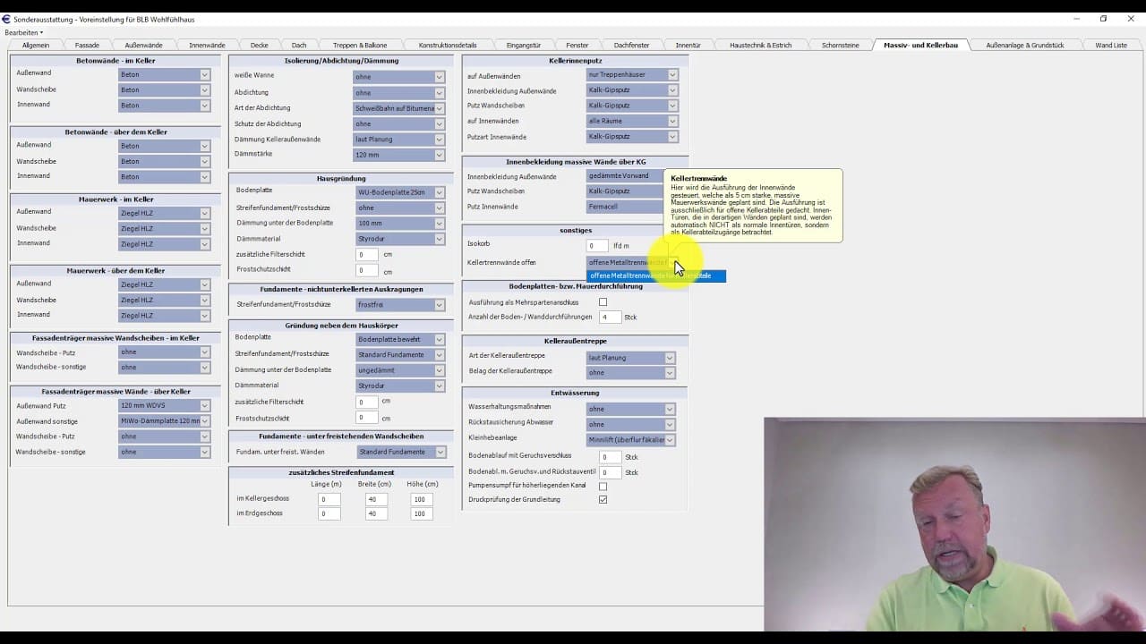 Sonderausstattung HOLZNER - Massiv- und Kellerbau Teil 2
