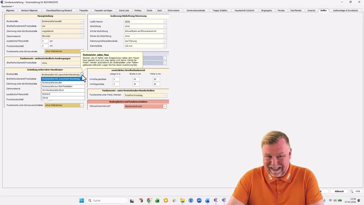 Sonderausstattung Massivo - Bauen im Bestand - Keller