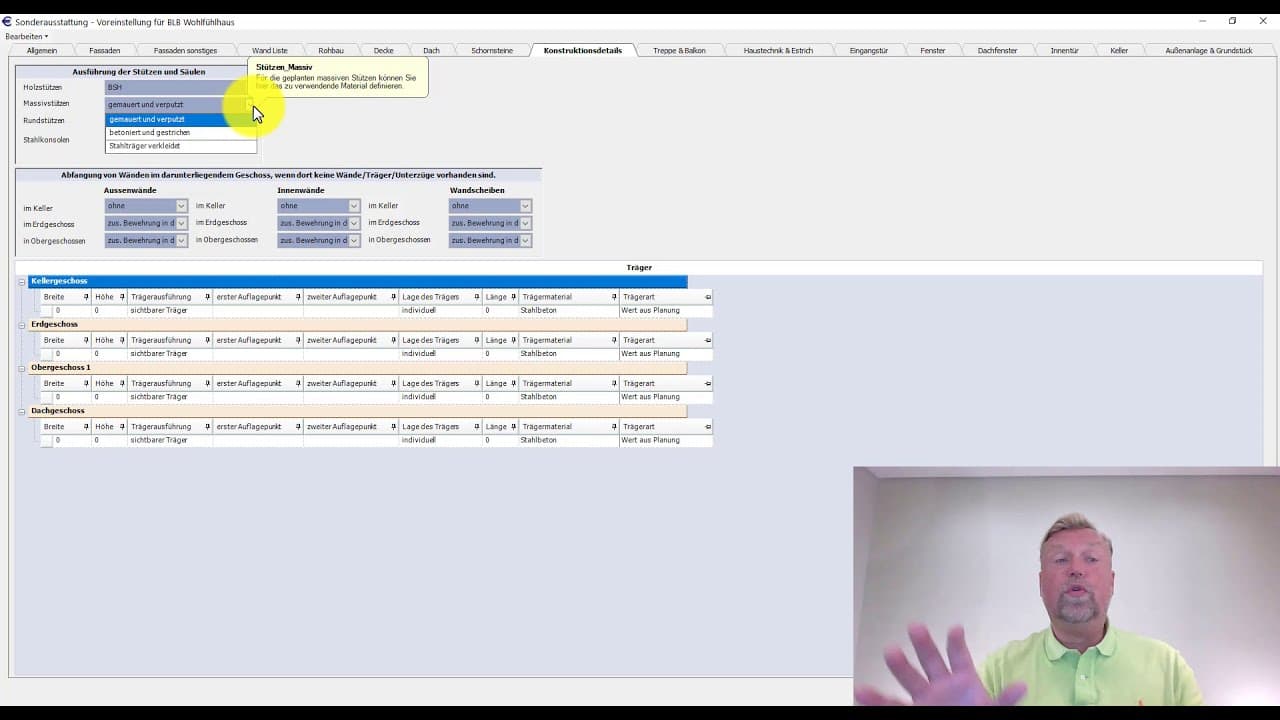 Sonderausstattung Massivo - Konstruktionsdetails