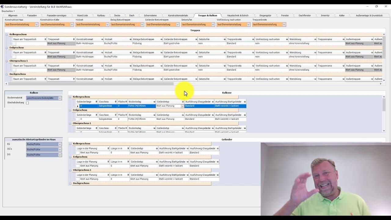 Sonderausstattung Massivo - Treppe - Balkone Teil 1