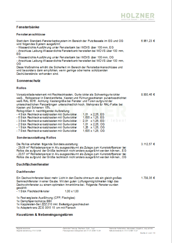Preistransparenz in Vi Kalk