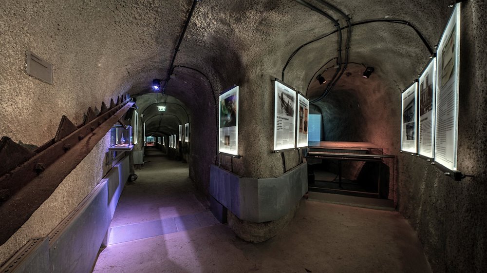 Der Bunkerstollen auf Helgoland vor der offziellen Eröffnung des Geschichtsprojektes. / Foto: Ralf Steinbock/Museum Helgoland/dpa